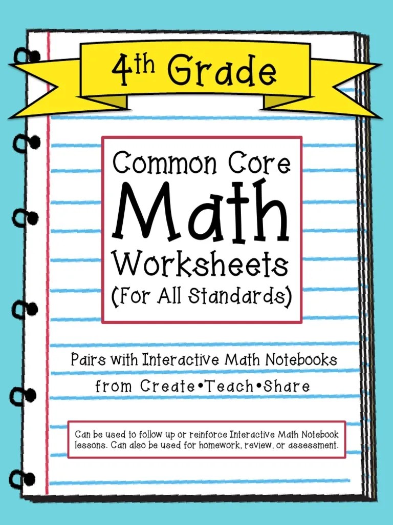 Common core math worksheets