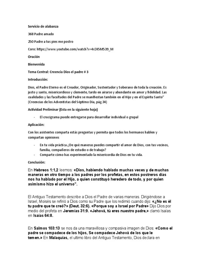 Dios El Padre | PDF | Jesús | Orador Del Señor