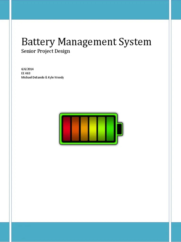 Battery Management System | PDF | Rechargeable Battery | Battery Charger