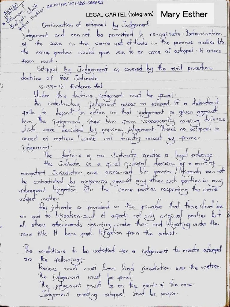 Evidence 2 (2) Notes | PDF