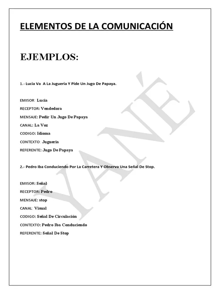 Elementos De La Comunicación | PDF