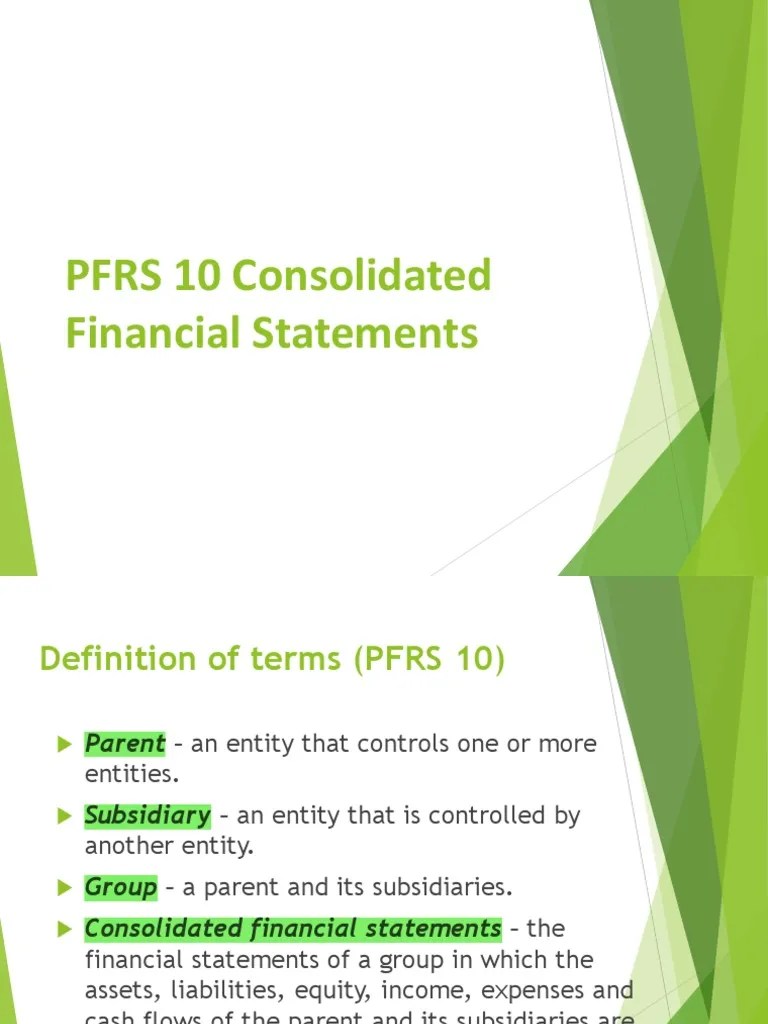 PFRS 10 - Consolidate FS | PDF | Financial Statement | Equity (Finance)