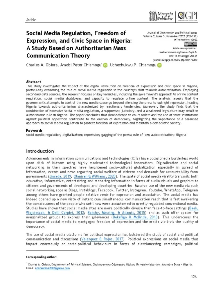 Social Media Regulation Freedom Of Expression And Civic Space In ...