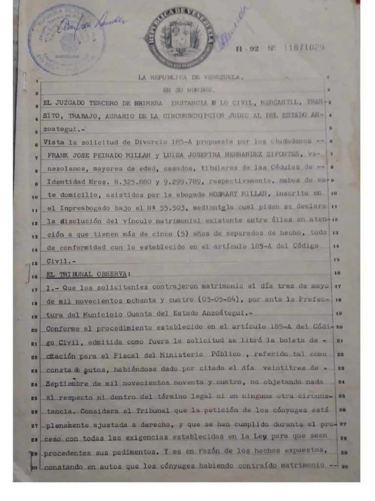 Documento Divorcio | PDF