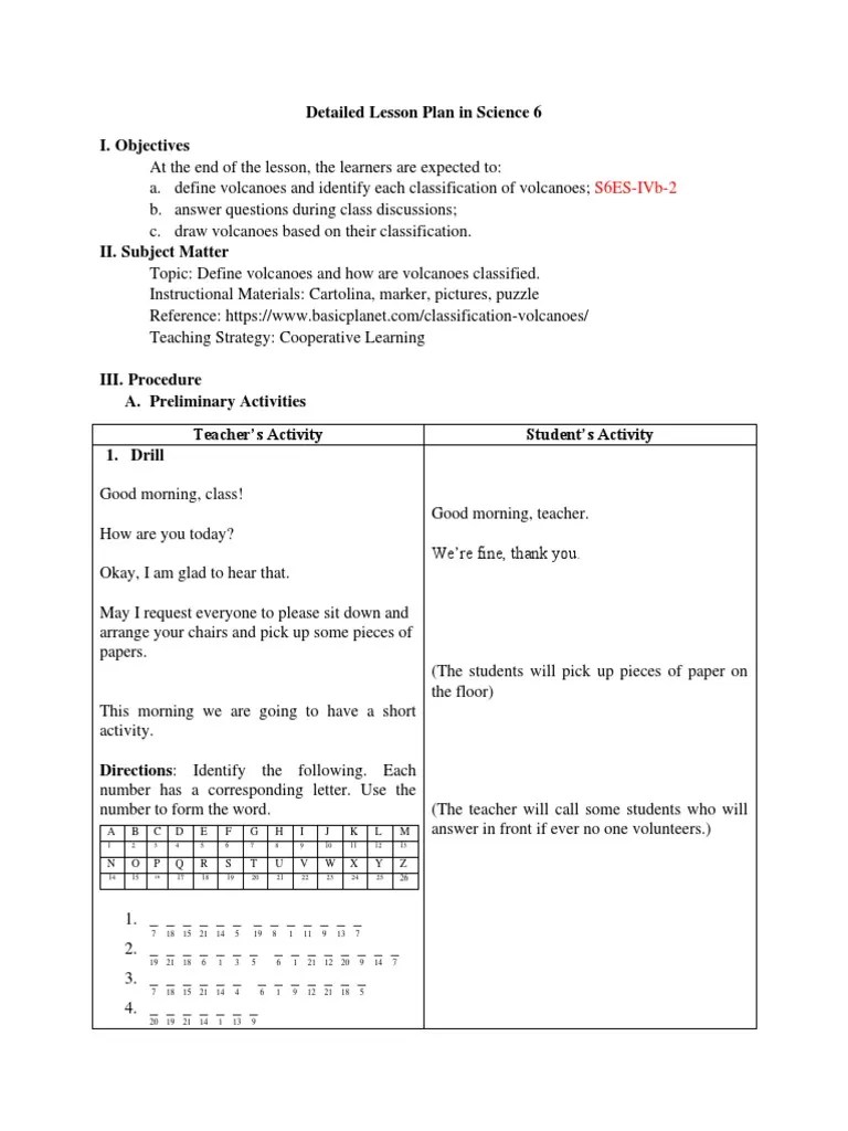 Detailed Lesson Plan-Science 6 | PDF