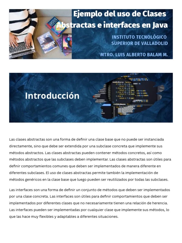 Ejemplo Uso De Clases Abstractas E Intefaces En Java-Comprimido | PDF ...