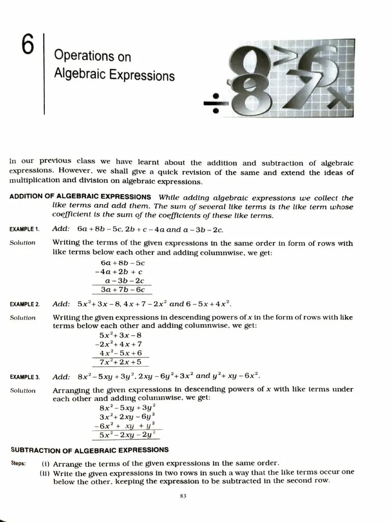 Chapter 6 Algebra | PDF | Division (Mathematics) | Mathematical Analysis