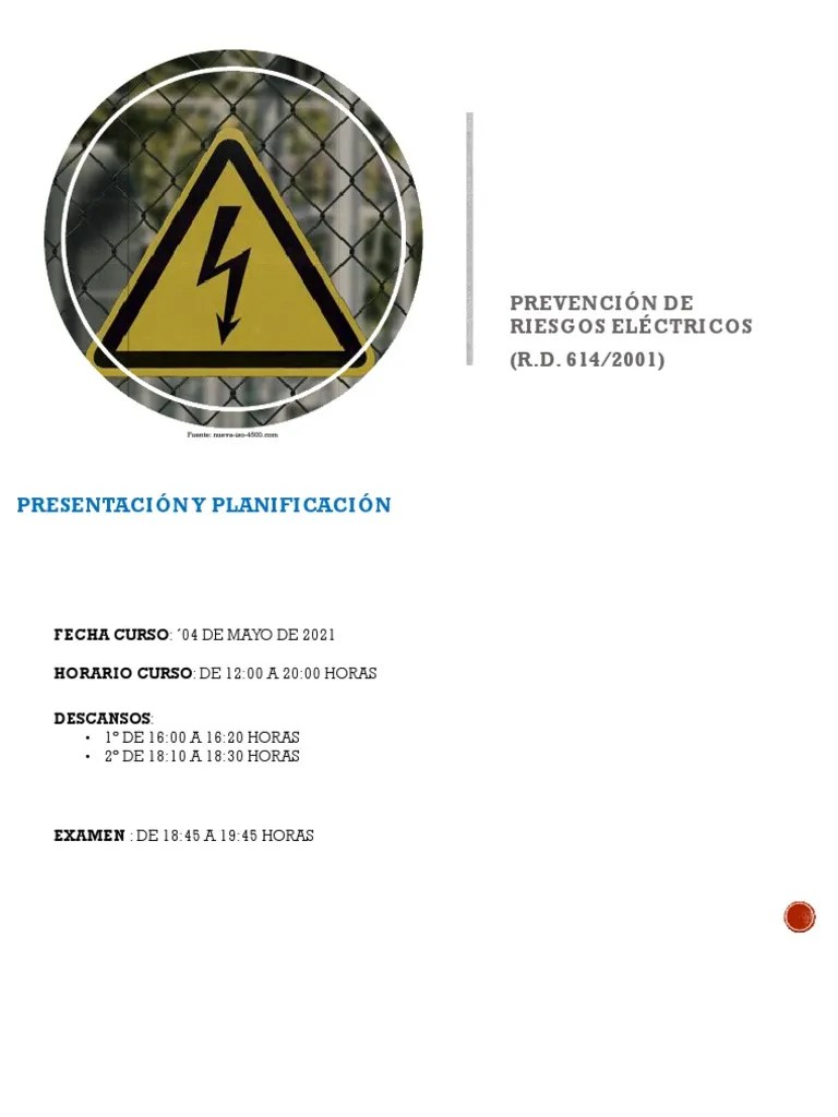 Presentacion Riesgo Eléctrico | PDF | Corriente Eléctrica | Electricidad