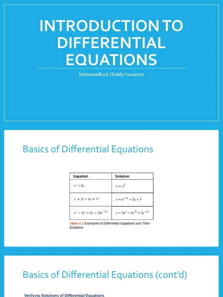 Introduction To Differential Equations | PDF