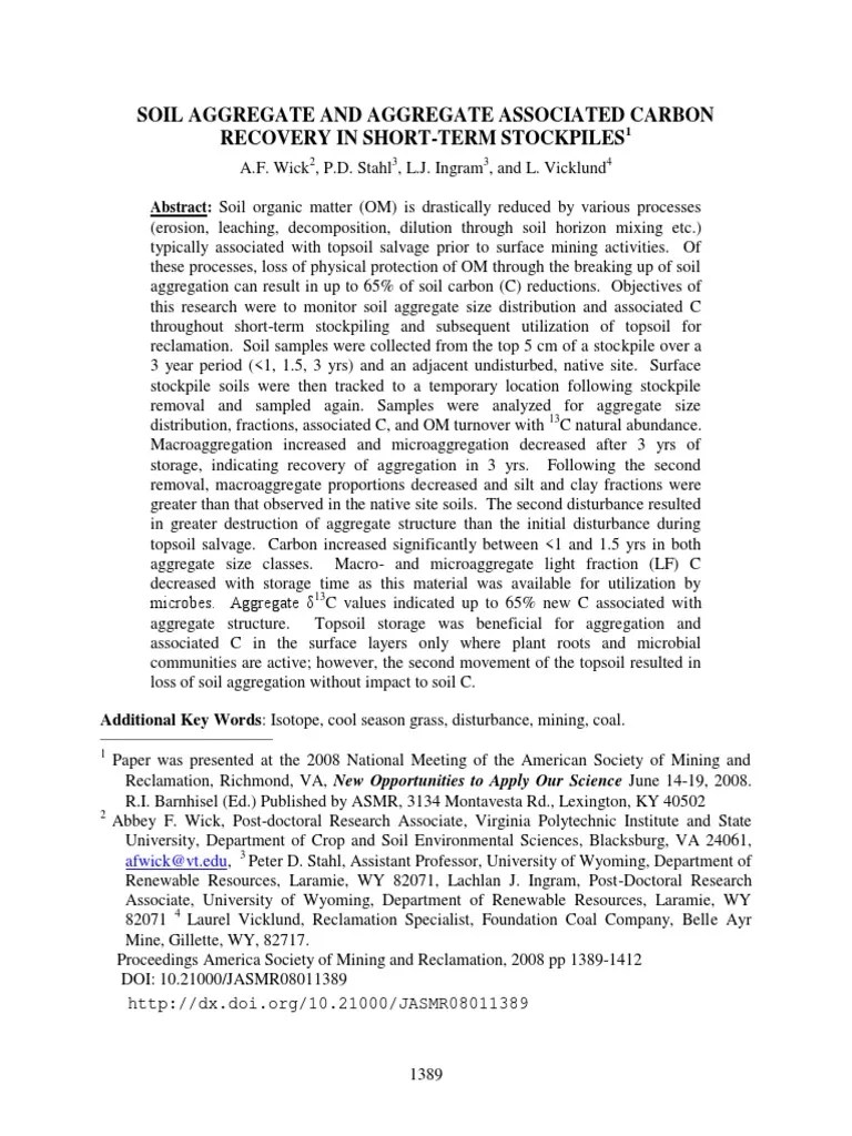 Soil Aggregate And Aggregate Associated | PDF | Soil | Topsoil
