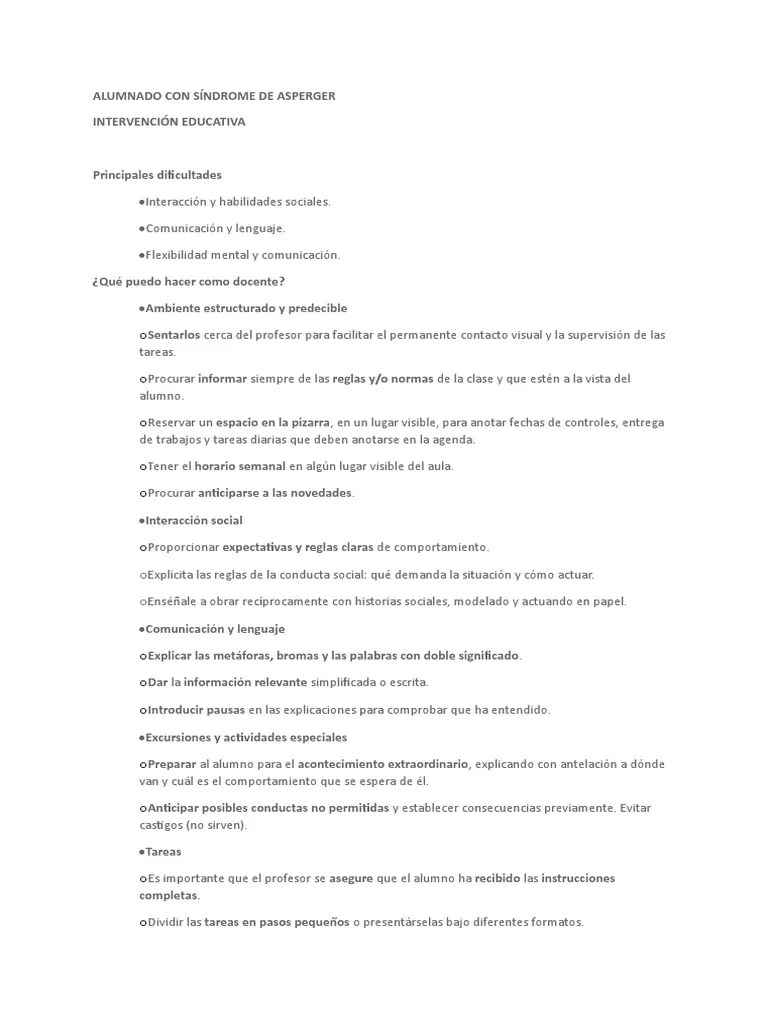 Alumnado Con Síndrome De Asperger | Descargar Gratis PDF ...
