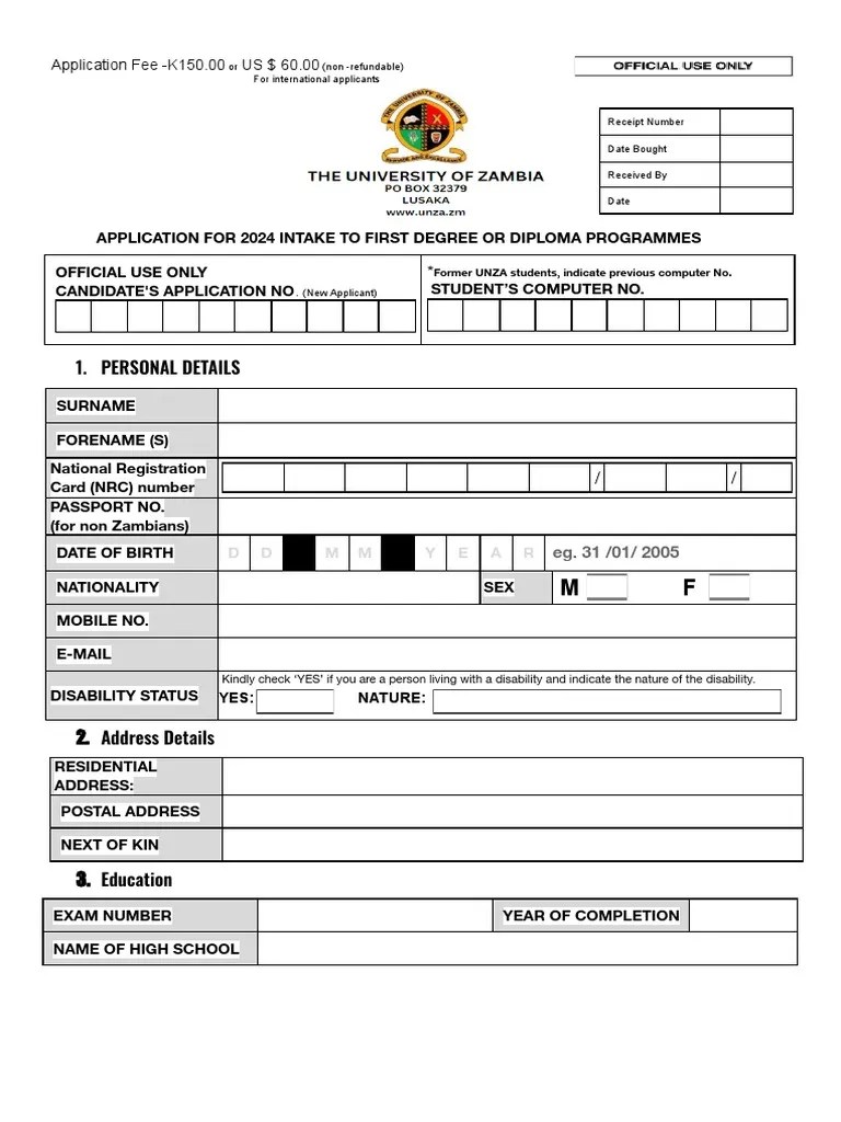 Application Form 2024 | PDF