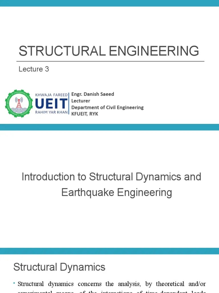 Structural Engg. Lecture 3 | PDF | Oscillation | Civil Engineering