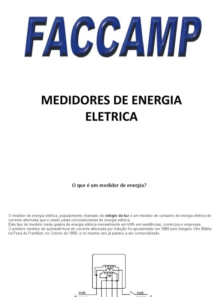 MEDIDORES DE ENERGIA ELETRICA Finalizado | PDF
