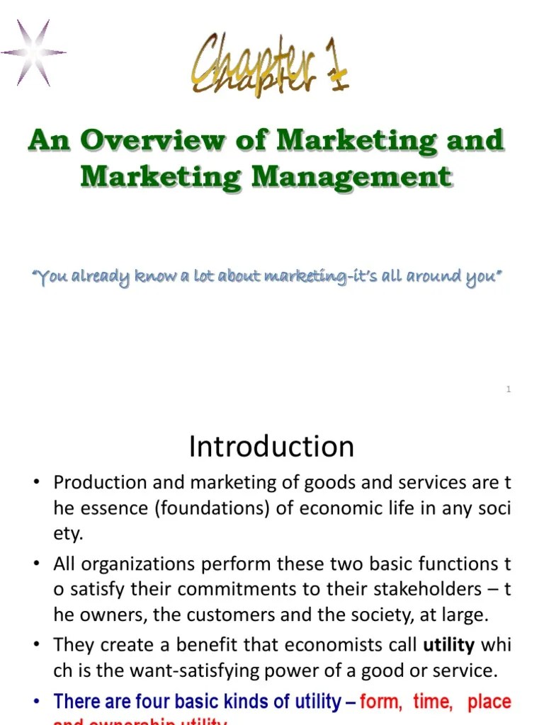 Principle Of Marketing Chapter 1 | PDF | Marketing | Customer