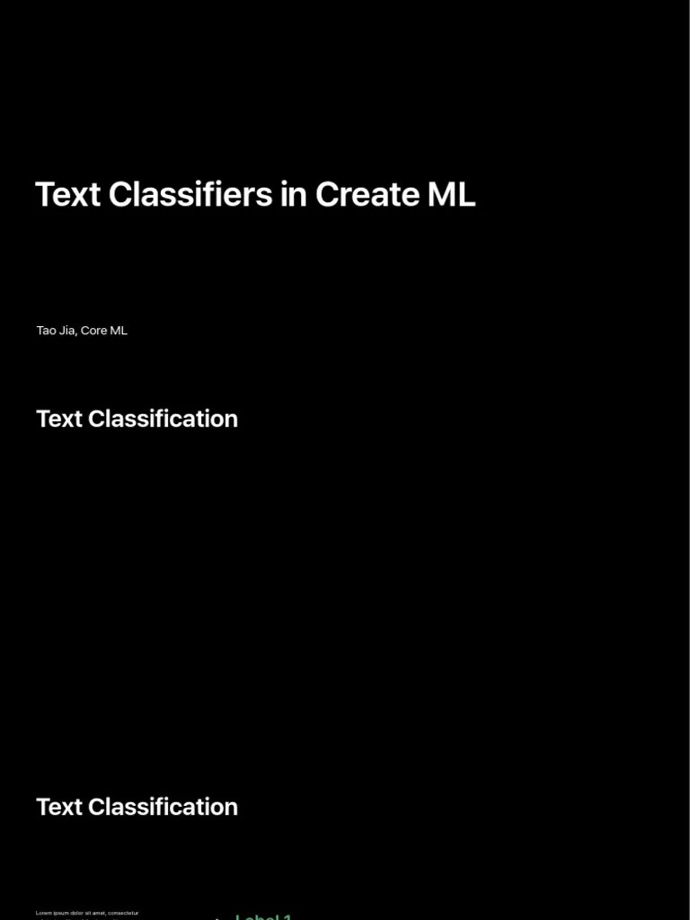 428 Training Text Classifiers In Create ML | PDF | Statistical ...