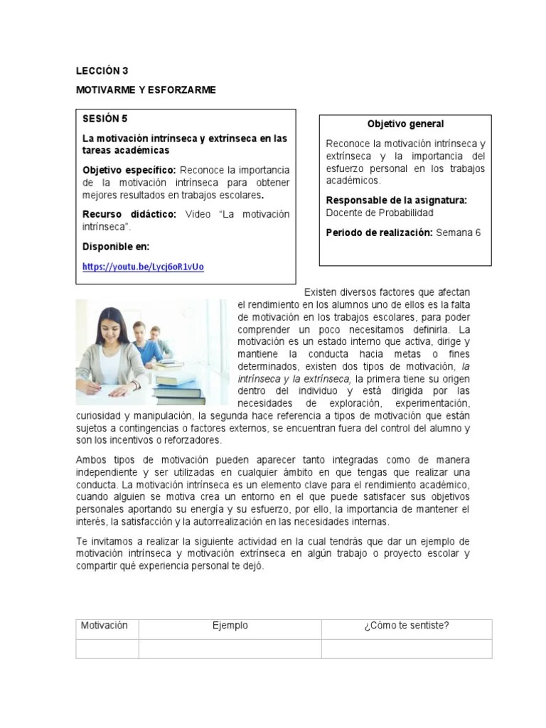 Actividad De Habilidades Socioemocionales | PDF | Motivación | Motivacional