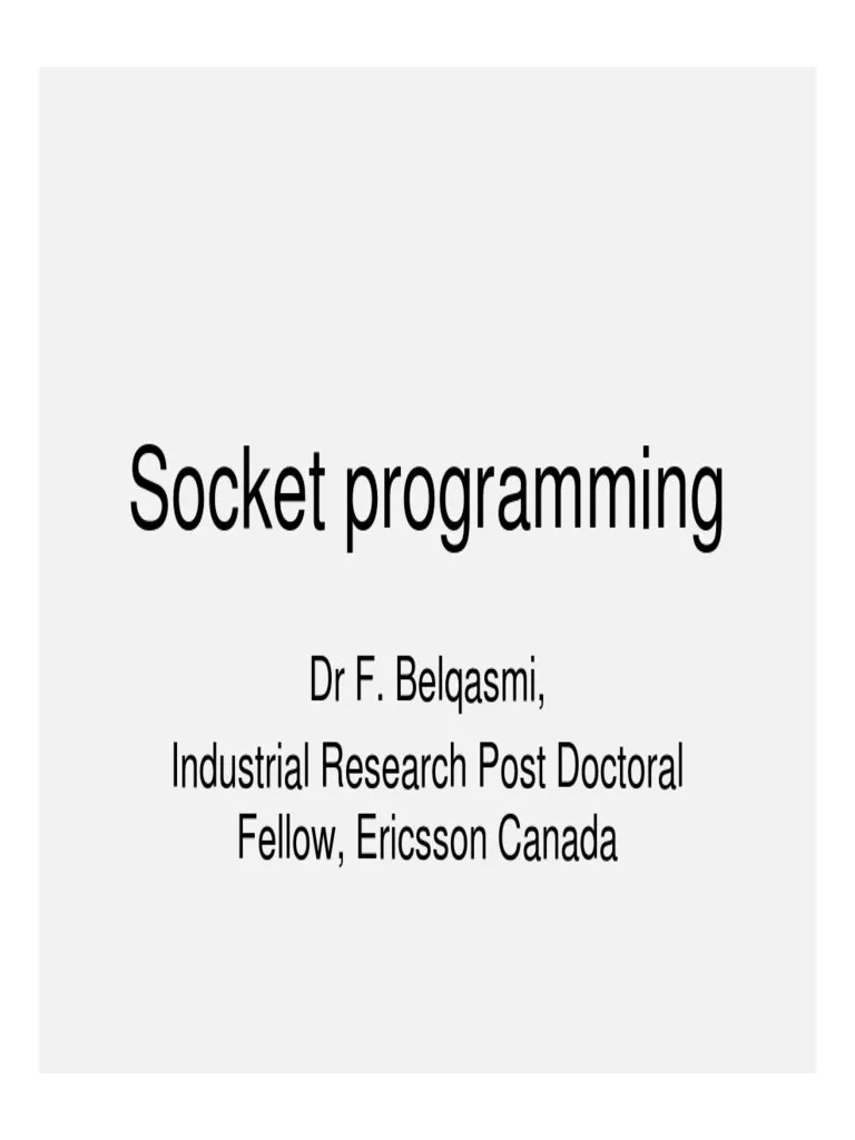 F09 Socket | PDF | Port (Computer Networking) | Network Socket