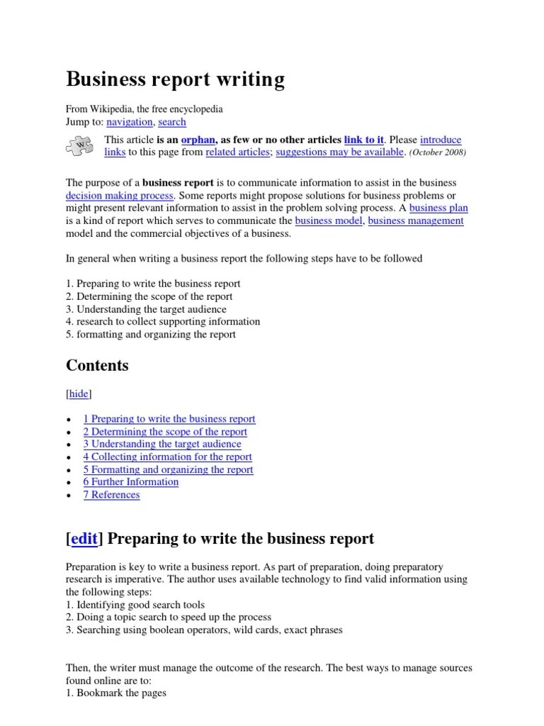 Business Report Writing | Target Audience | Communication