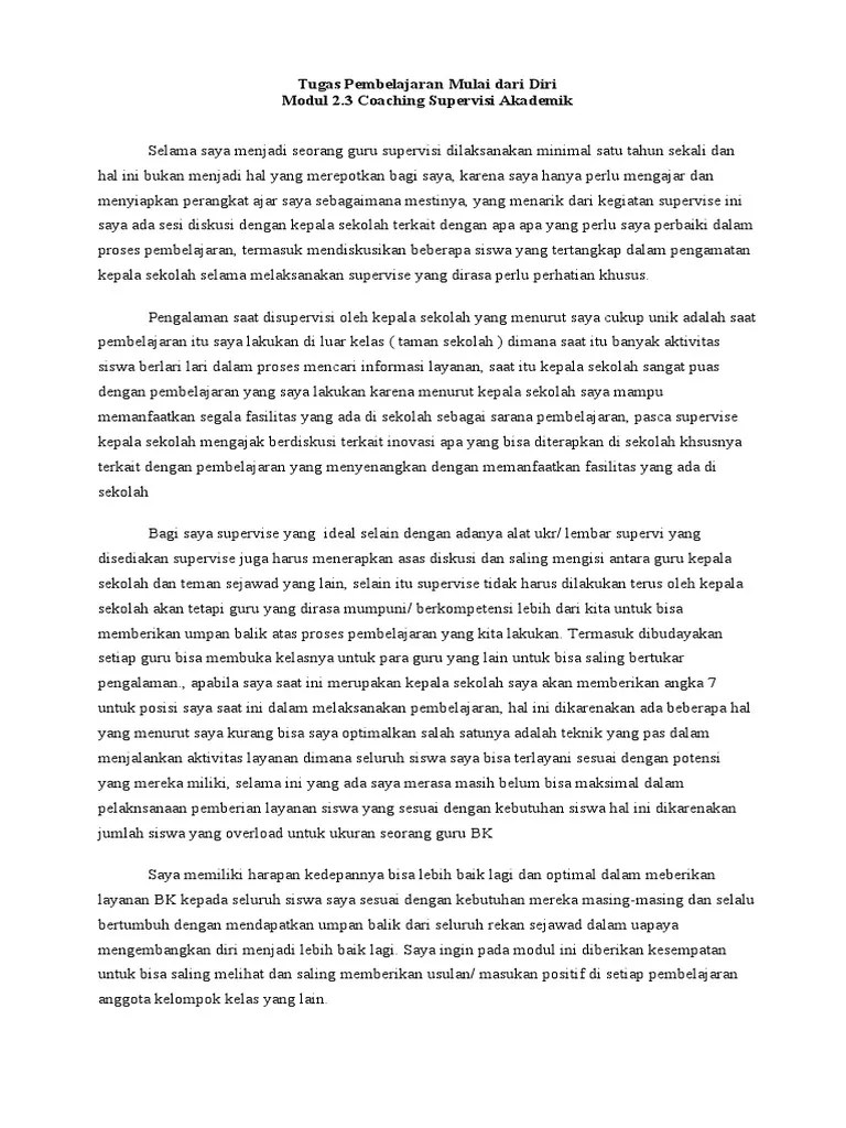 Tugas Pembelajaran Mulai Dari Diri MODUL 2.3 | PDF