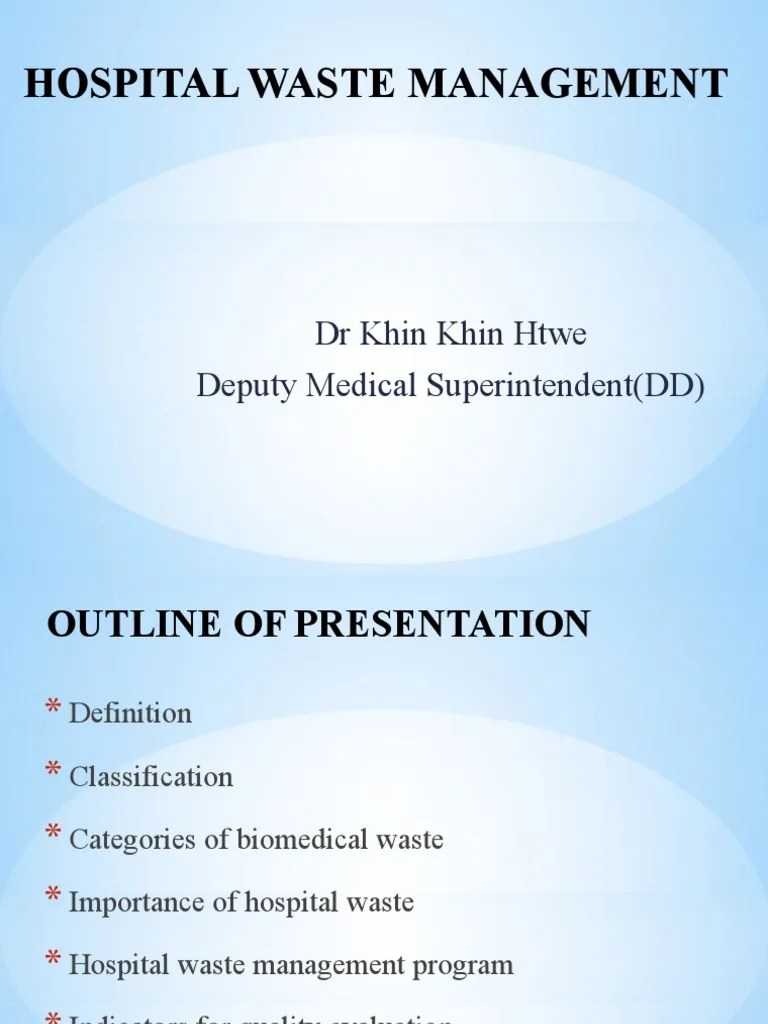 Hospital Waste Management | PDF | Waste | Materials