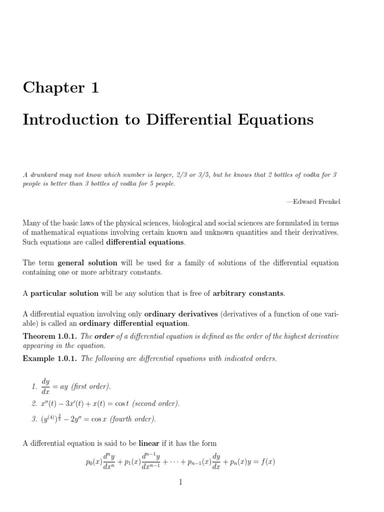 Differential Equations Pdf