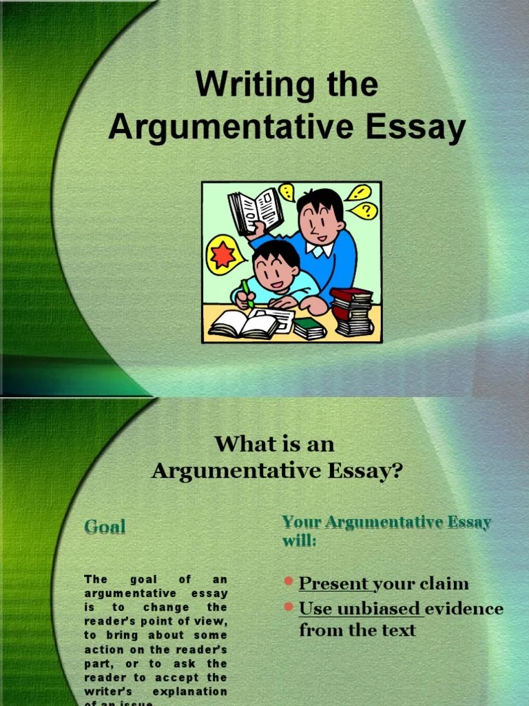 Writing An Argumentative Essay | PDF | Argument | Essays