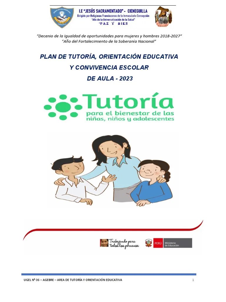 Plan Tutoría De Aula 2023 | PDF | Salón De Clases