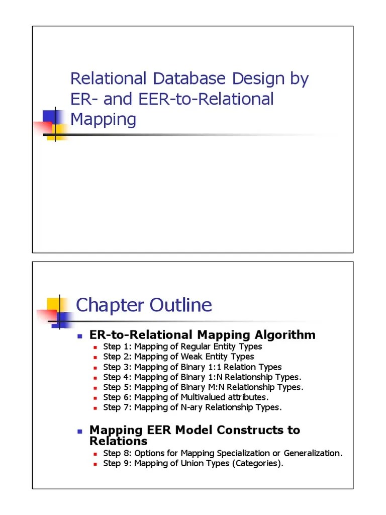 5 ER - And EER-to-Relational Mapping | PDF | Inheritance (Object ...