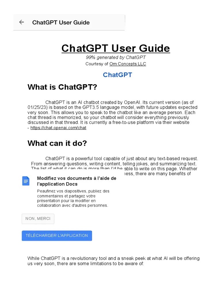 ChatGPT User Guide | PDF | Career & Growth
