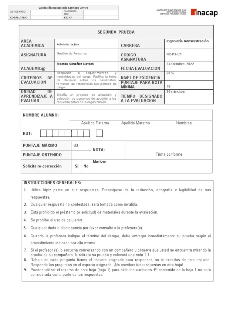 2° Prueba CASO PRÁCTICO | PDF | Evaluación | Maestros