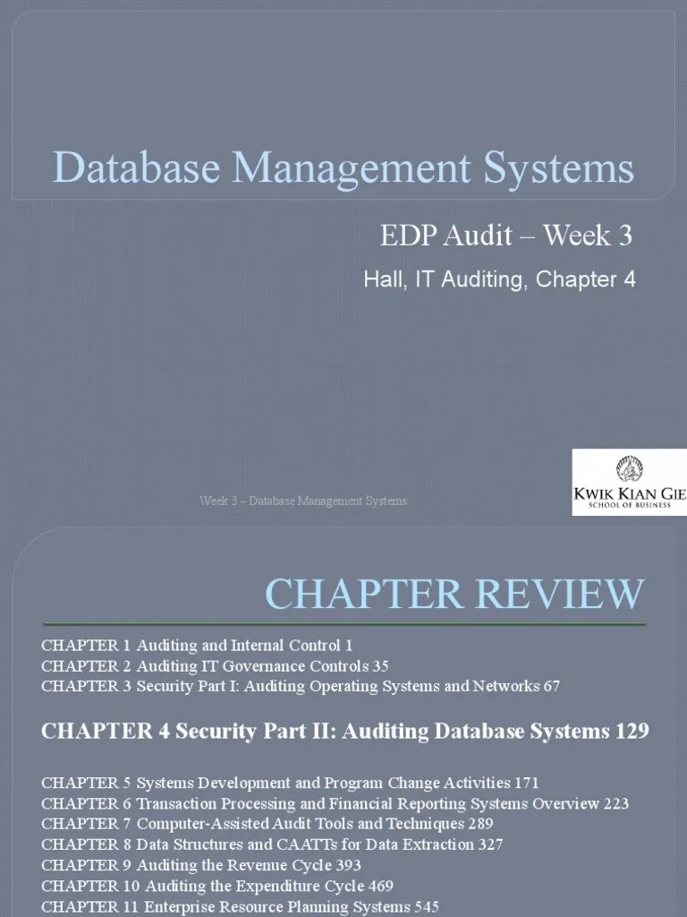 EDP Week 3 Database Management Systems | PDF | Databases | Sql