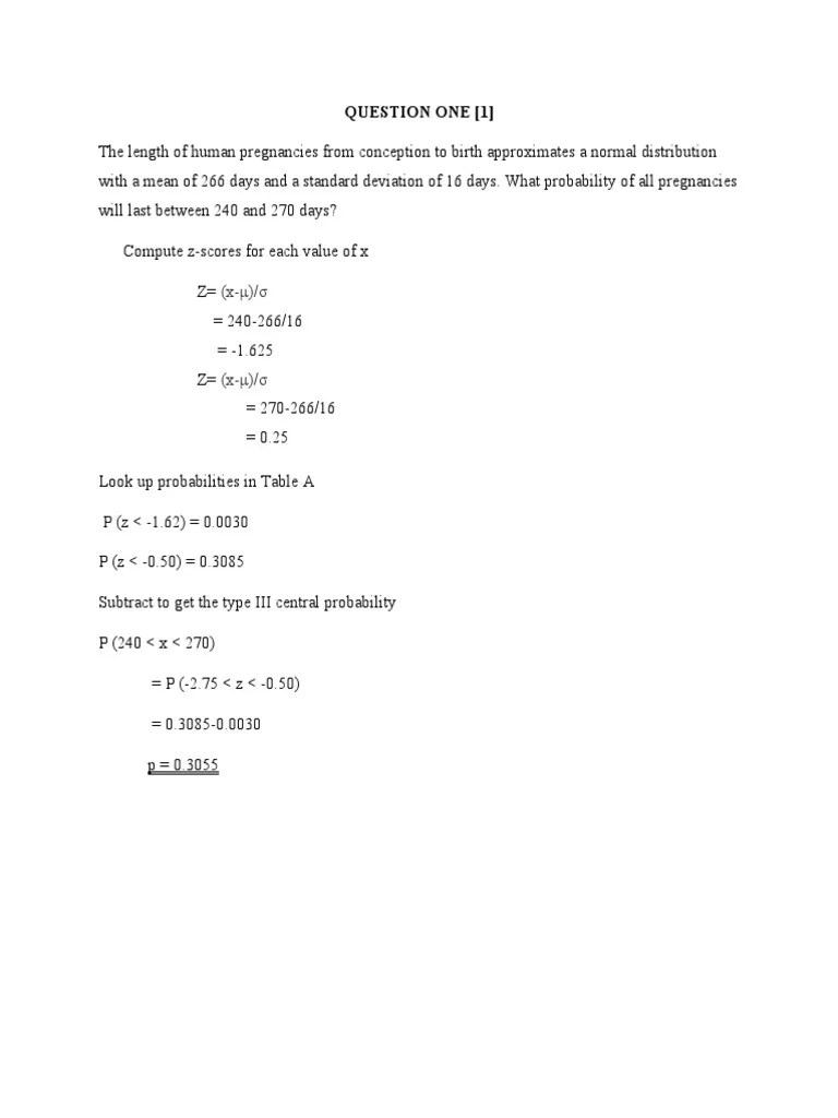 Biostatistics Assignment One | Download Free PDF | Standard Error ...