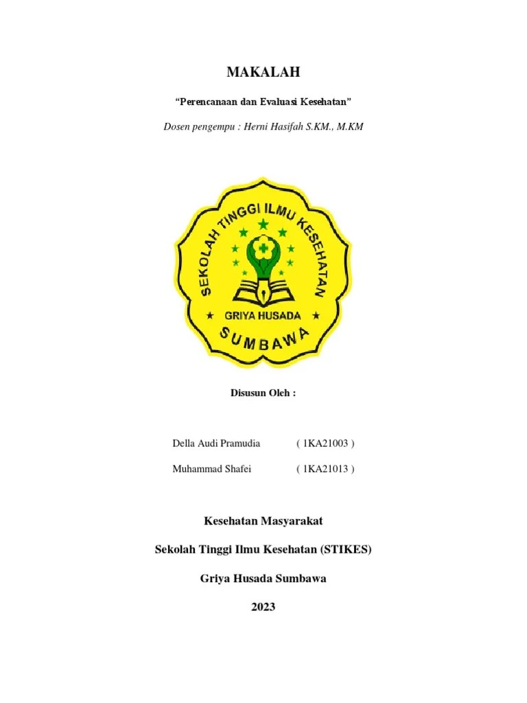 Perencanaan Evaluasi Kesehatan | PDF