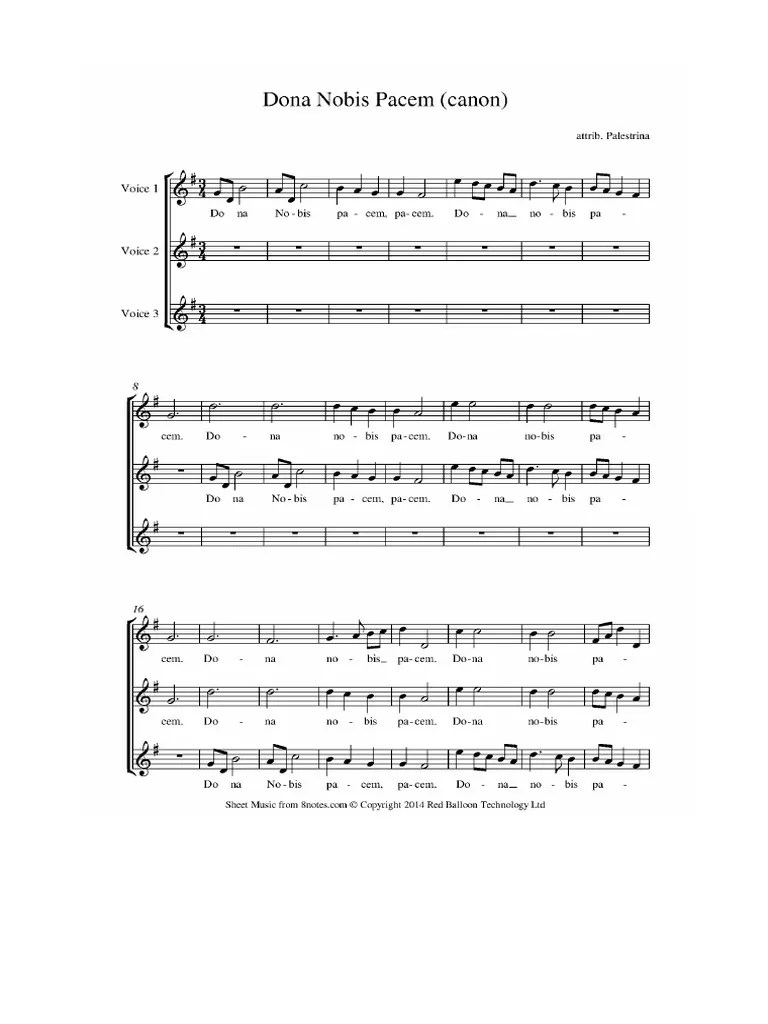 Dona Nobis Pacem - Canon | PDF