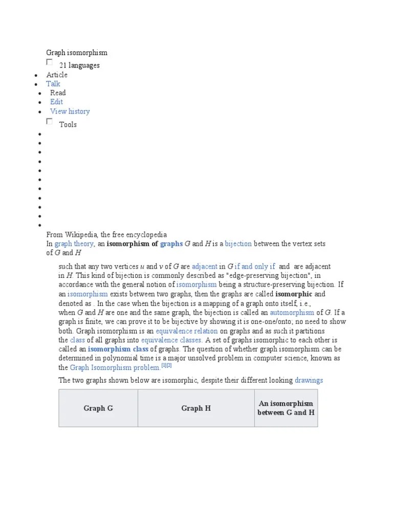 Graph Isomorphism Notes | PDF | Graph Theory | Mathematical Concepts