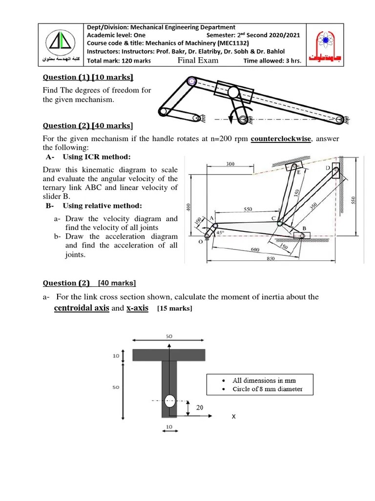Proposed Final Exam 2020-2021 Updated | PDF | Velocity | Motion (Physics)
