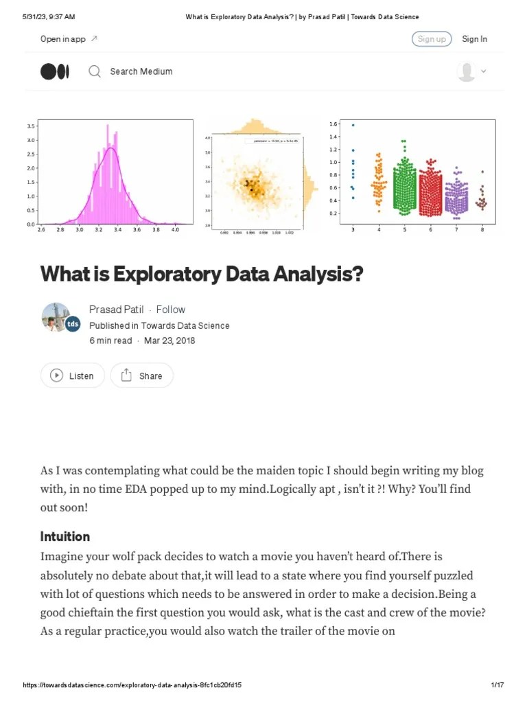 What Is Exploratory Data Analysis - By Prasad Patil - Towards Data ...
