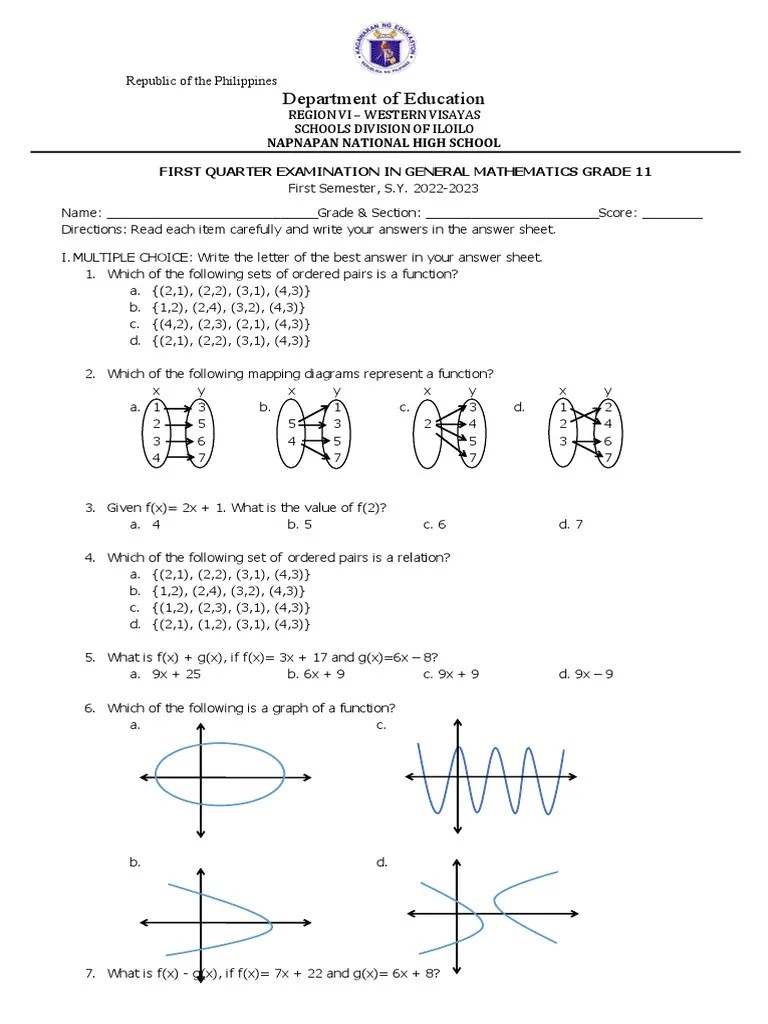 Grade 11 Gen Math | PDF