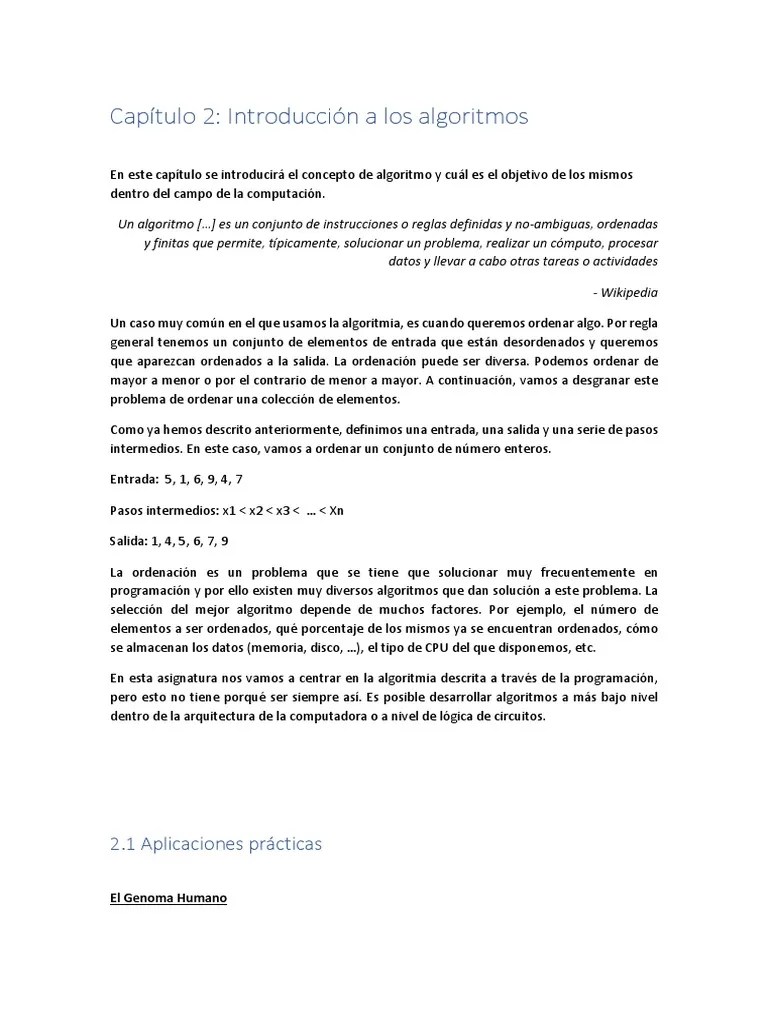 Capítulo 2 - Introducción A Los Algoritmos | PDF | Algoritmos | Complejidad De Tiempo