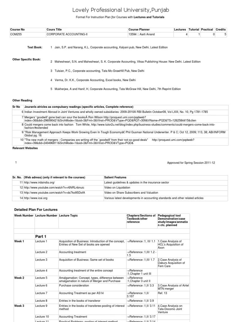 Ip Corporate Accounting-Ii | PDF | Consolidation (Business) | Valuation ...