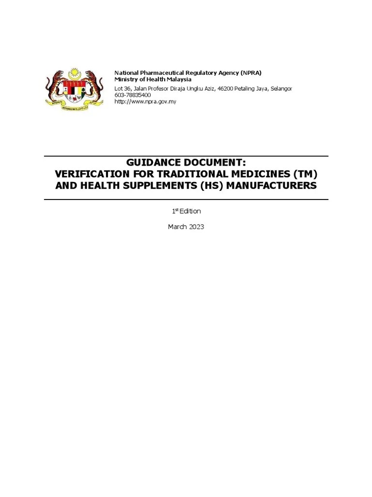 Guidance Document Verification For TMHS Manufacturers | PDF ...