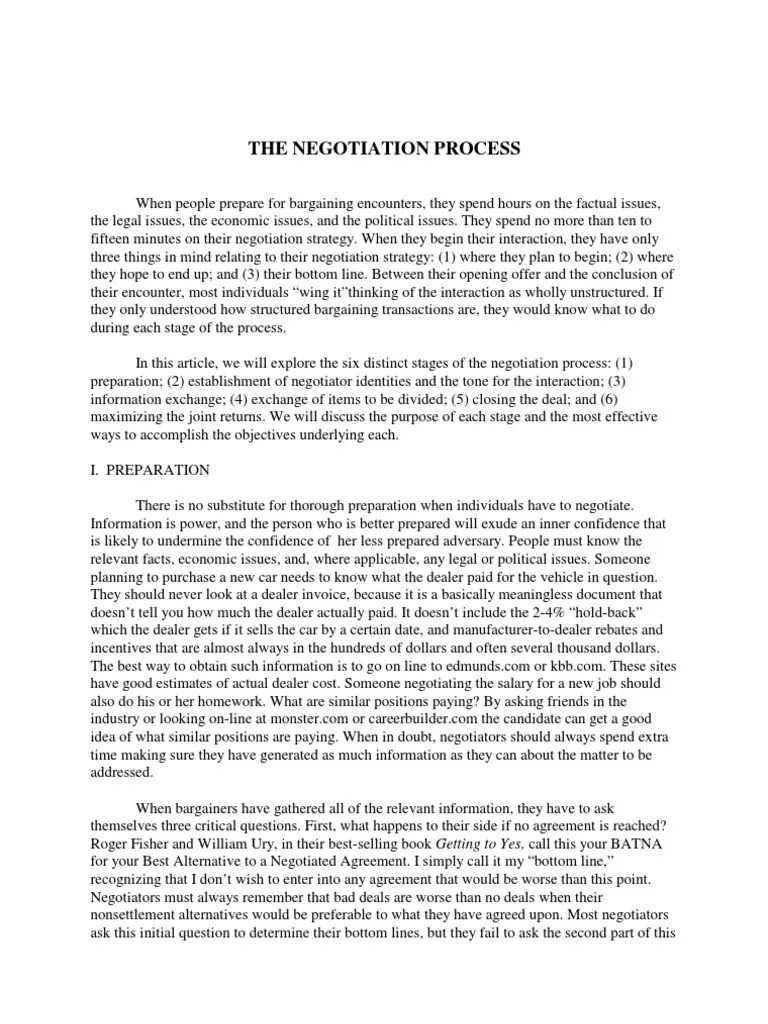 The Negotiation Process Pdf - Beautiful 4K Landscape Images | Free Download