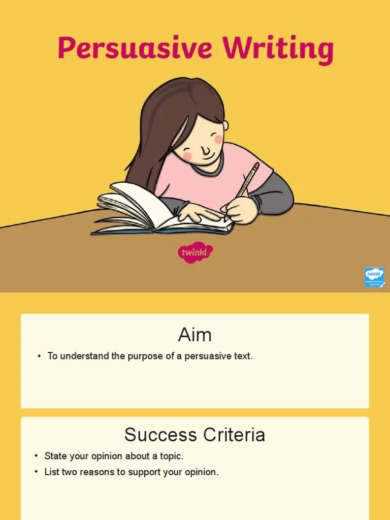Persuasive Writing | PDF