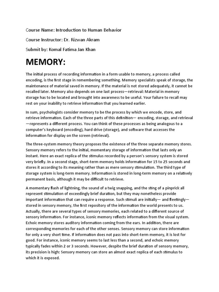 Memory | PDF