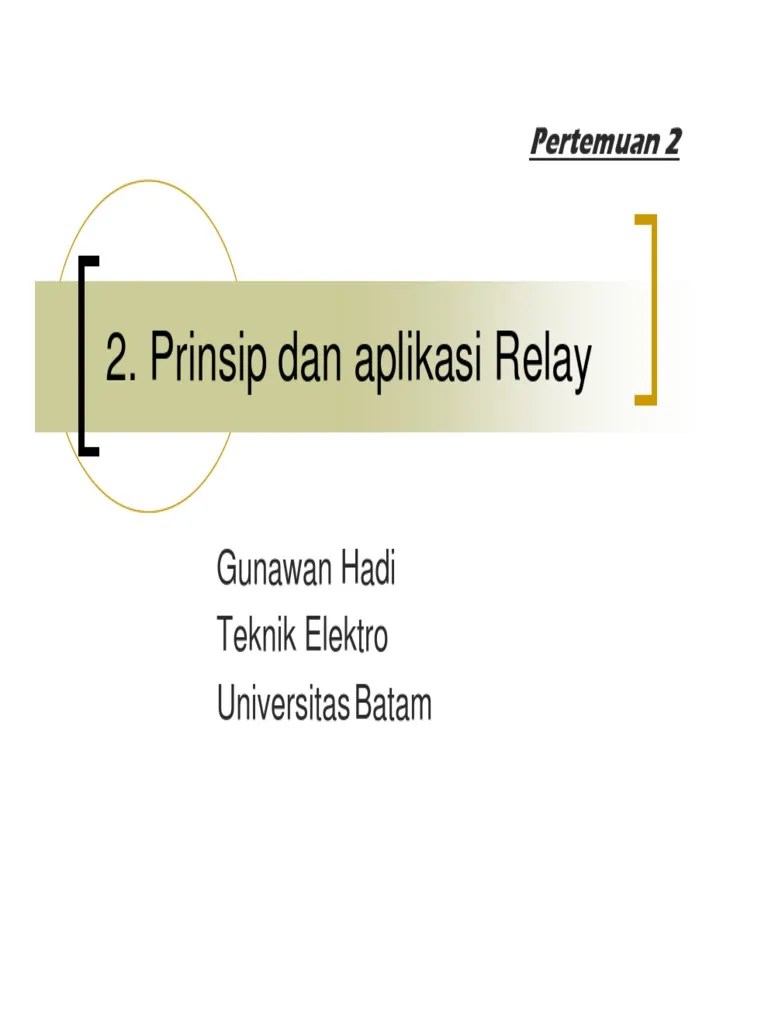 2-Relay Principle-And-Logic | PDF