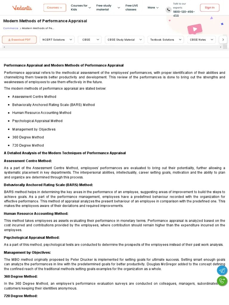 Modern Methods Of Performance Appraisal | PDF | Performance Appraisal ...