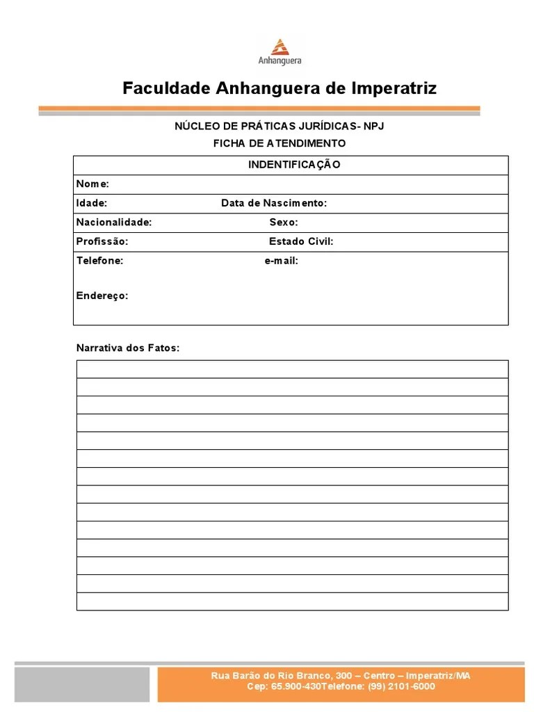 Ficha De Atendimento | PDF