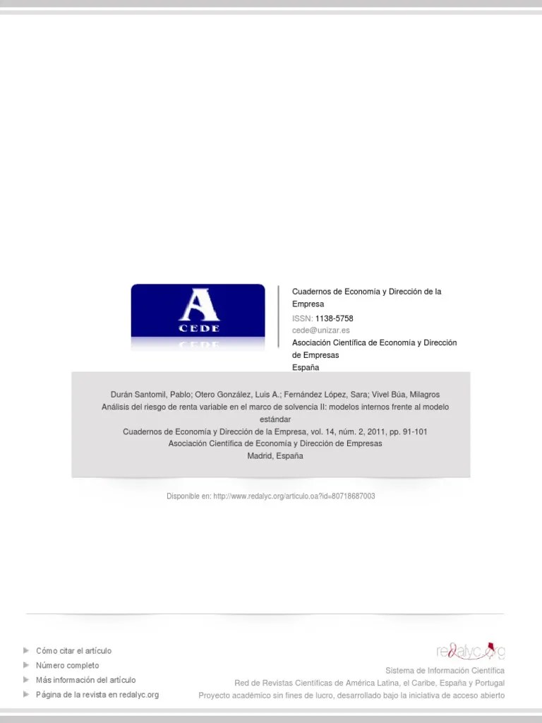 Análisis Del Riesgo De Renta Variable En El Marco De Solvencia II ...