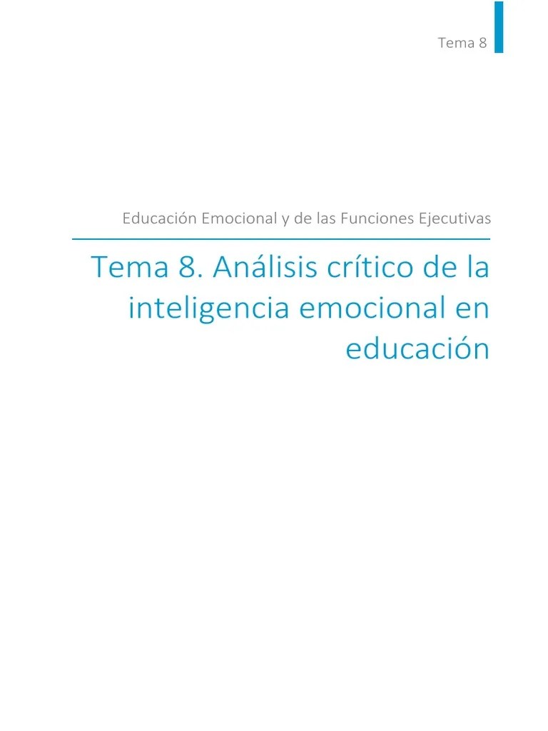 Tema 8 Educación Emocional | PDF | Las Emociones | Aprendizaje